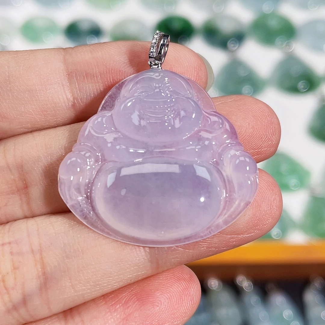 颈饰18K金镶嵌翡翠吊坠