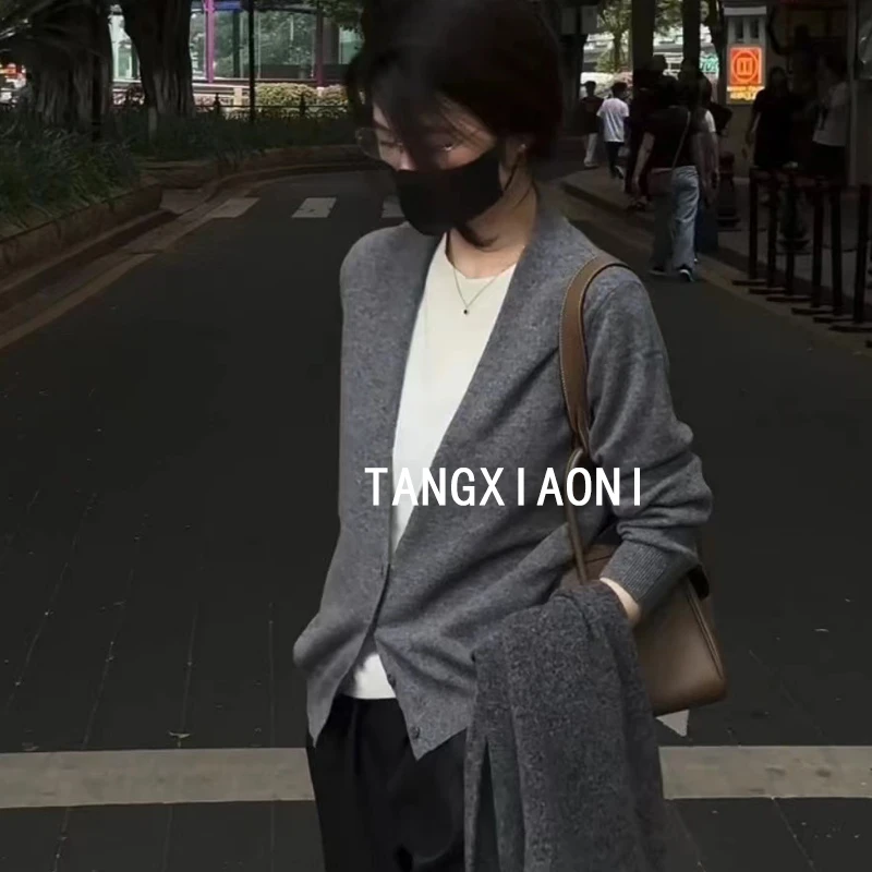 订单出 早春款 慵懒针织大开衫潮牌女装