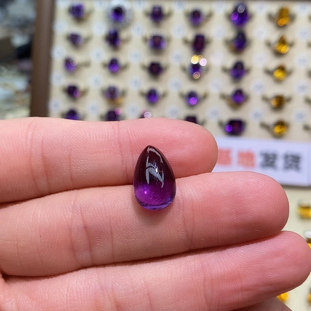 银S925镶嵌珠宝半成品水晶纯天然紫水晶假一赔十