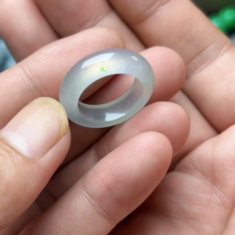 未镶嵌定制翡翠圈口14-15