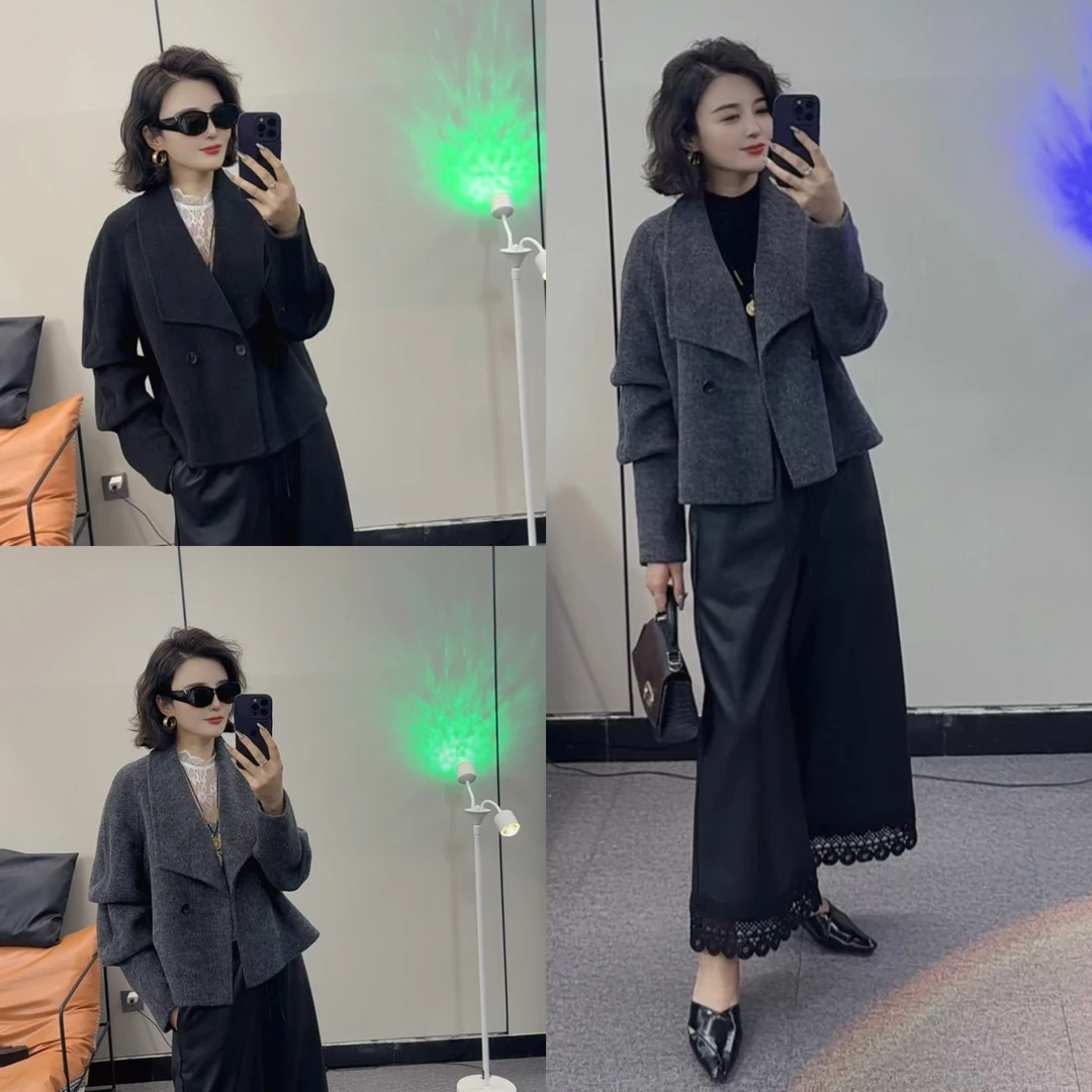 【贾小姐高定】短外套轻职风宽松型短款秋冬西服