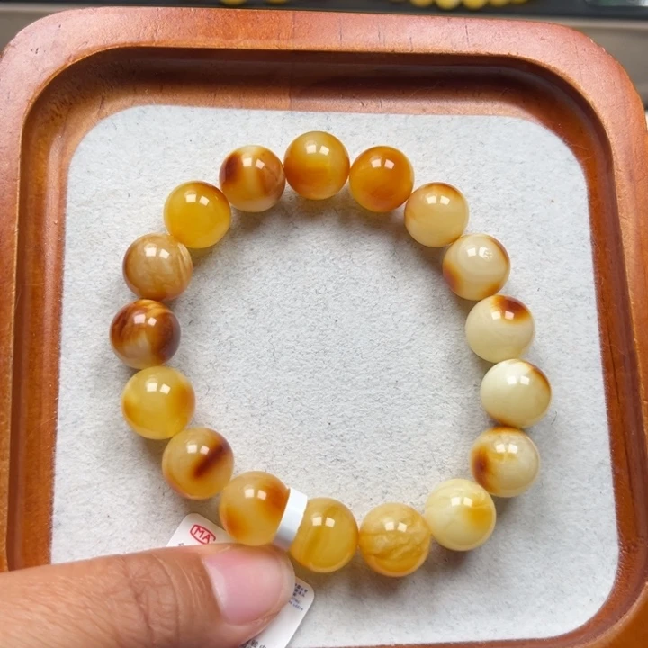 琥珀未镶嵌珠宝奇石M74号11+沁色花蜡