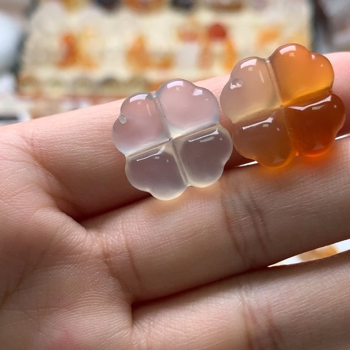 玛瑙/玉髓未镶嵌四叶草