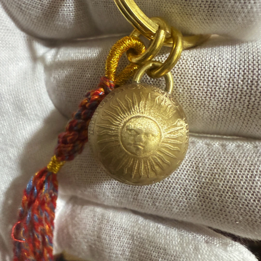 【币珍阁】阿根廷一索比太阳神硬币铃铛小圆铃挂饰挂件