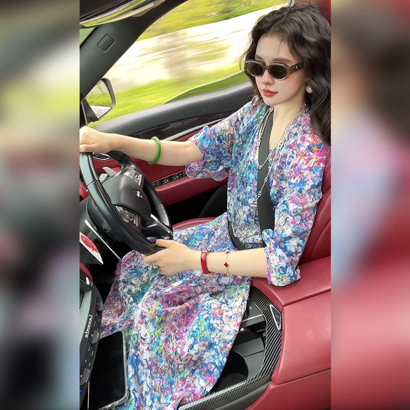 【Linda姐高端线】夏季新款时尚贵气慵懒风法式连衣裙AS5LYH1623