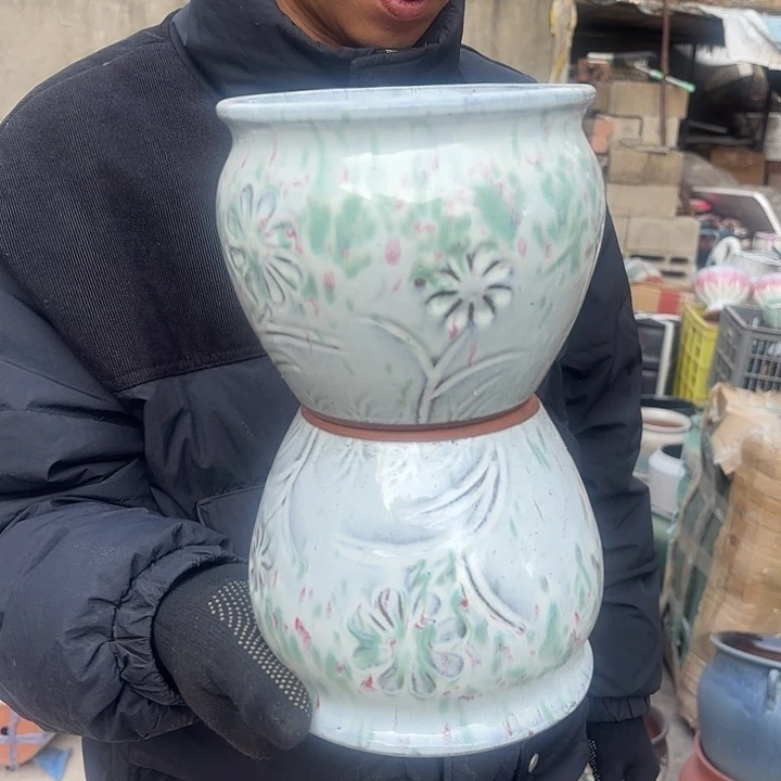 红陶两个口径15高度14