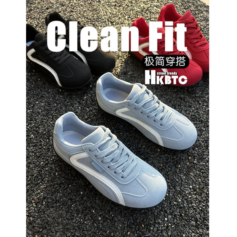 HKBTCNormcore流线赛车鞋男士 复古百搭时尚 耐磨平底德训鞋男潮