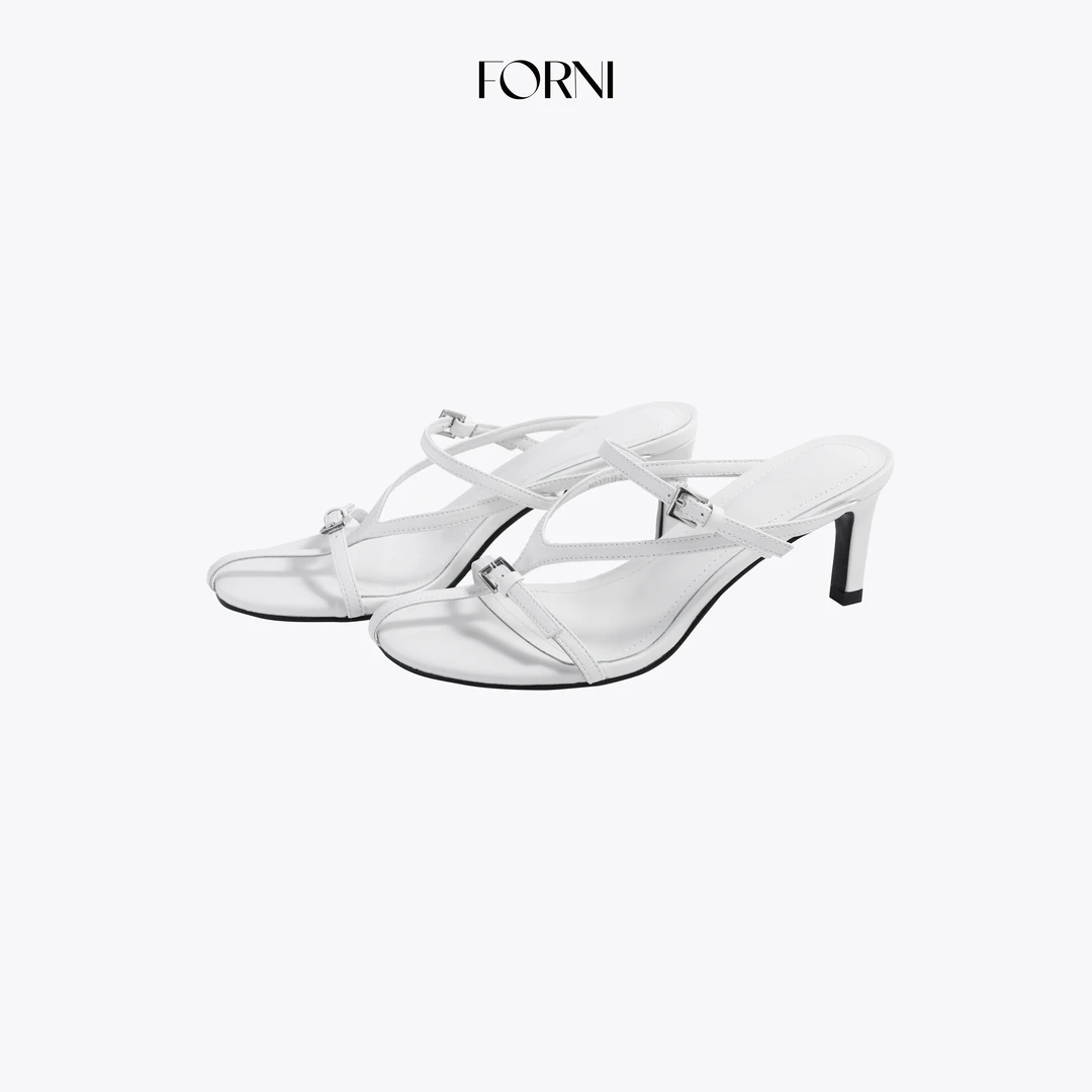 FORNI 低调又高级 法式交叉罗马高跟凉鞋