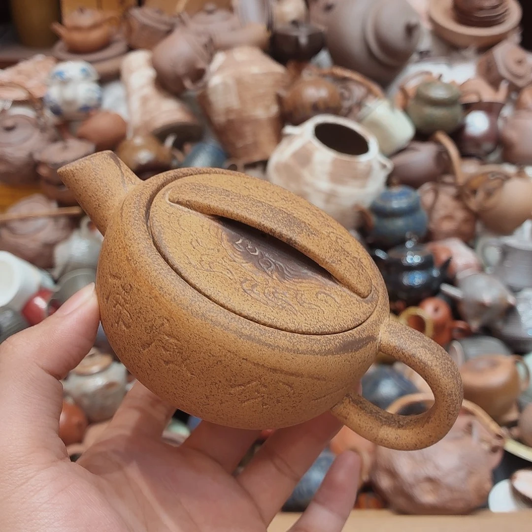 柴烧老岩泥高温茶器皿