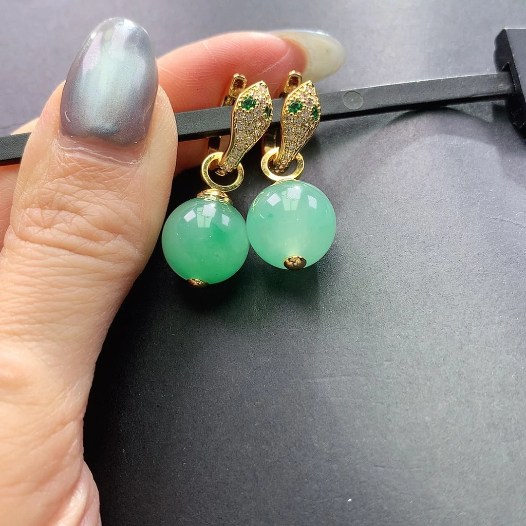 石英质玉合金耳坠