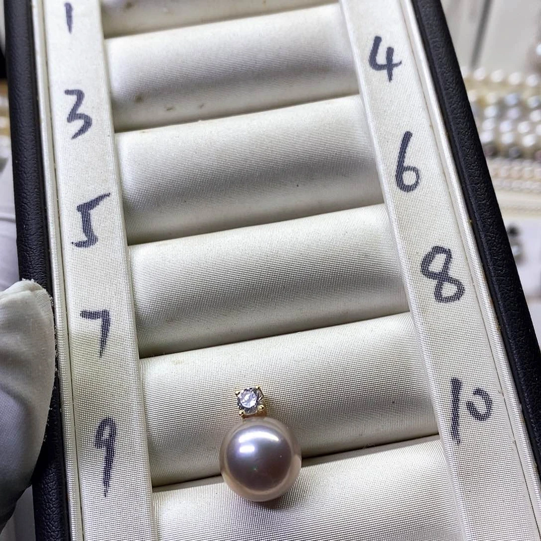 淡水珍珠银S925镶嵌颈饰12-13