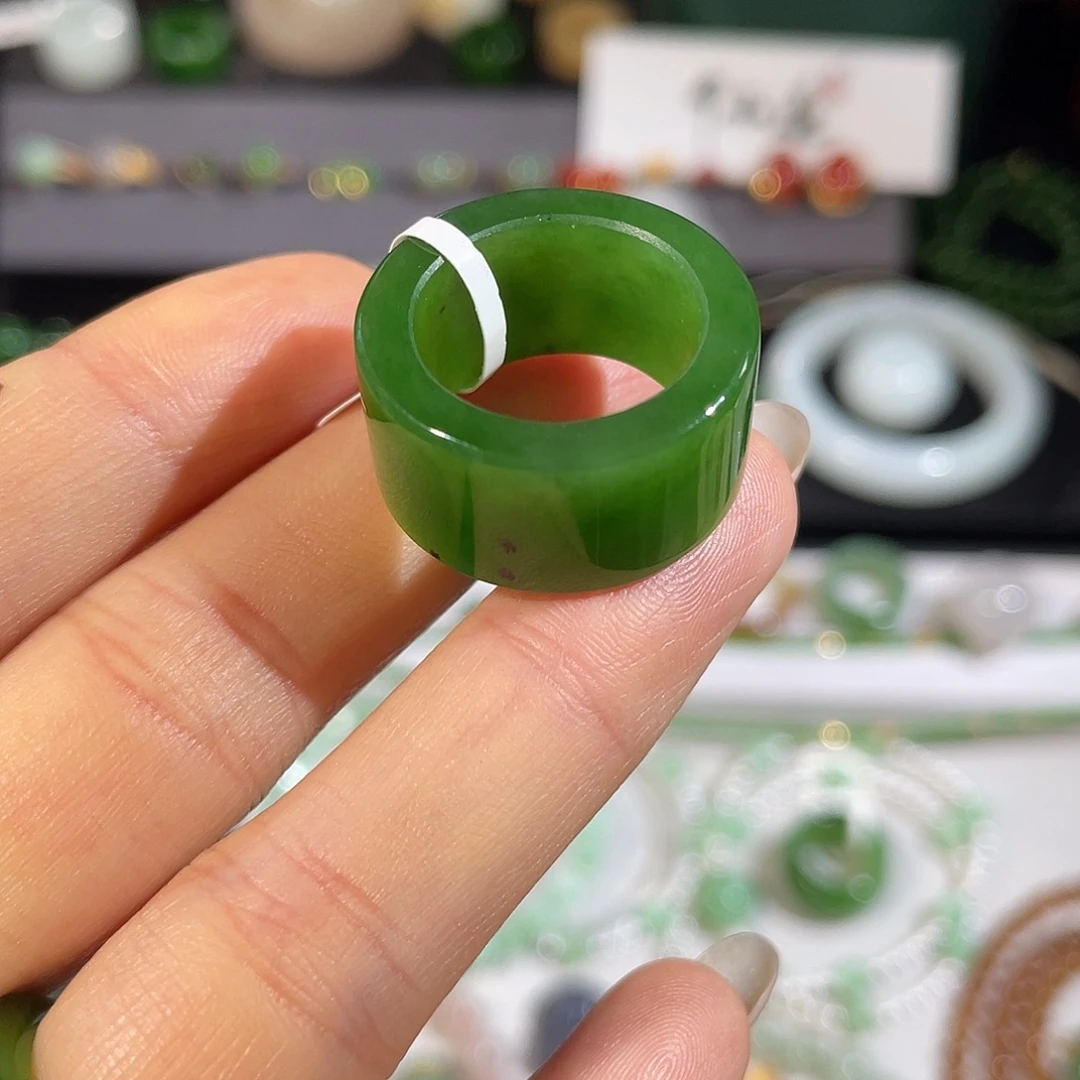 和田玉（碧玉）未镶嵌戒指