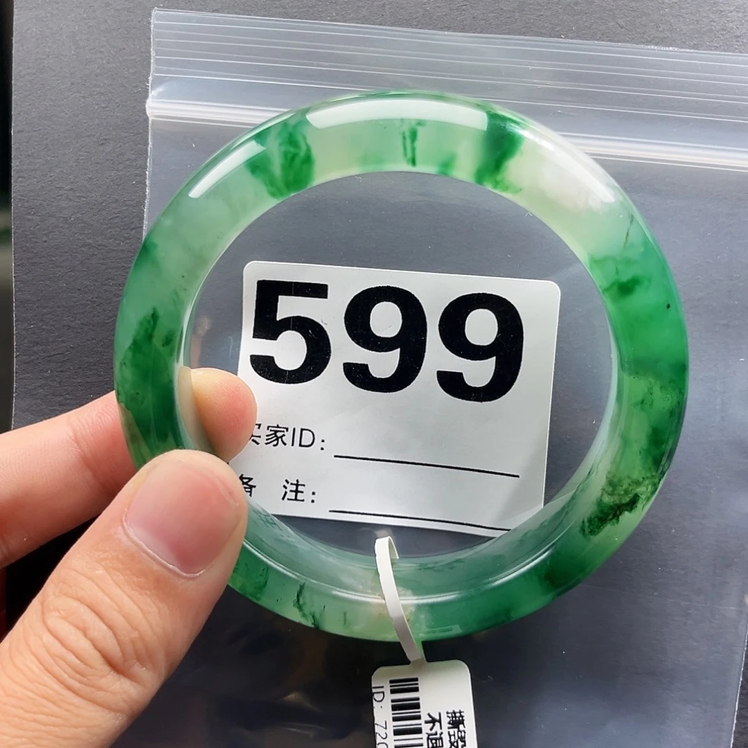 未镶嵌手镯石英质玉（非洲翠）599圈口6061