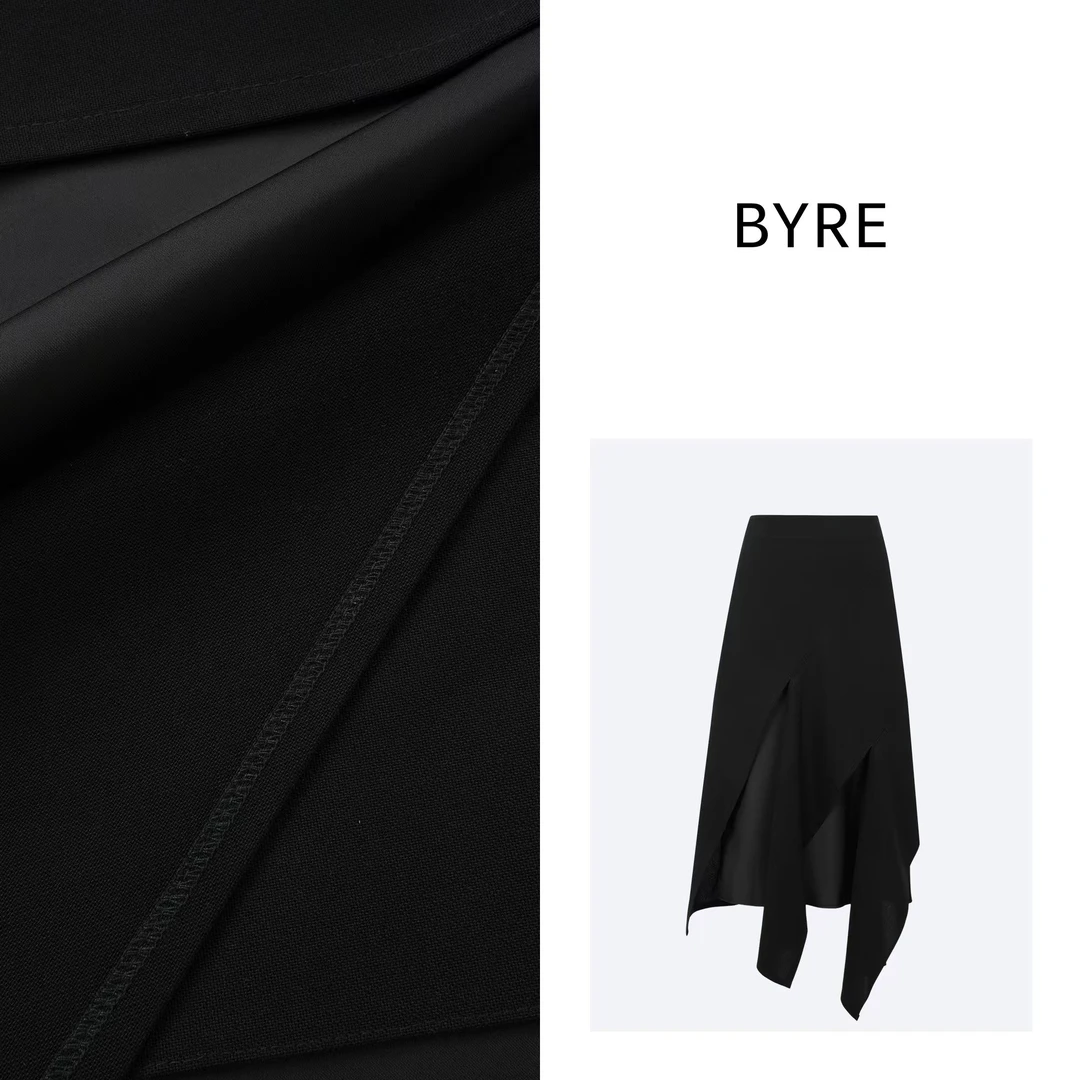 BY465 双层不规则半裙【干洗】