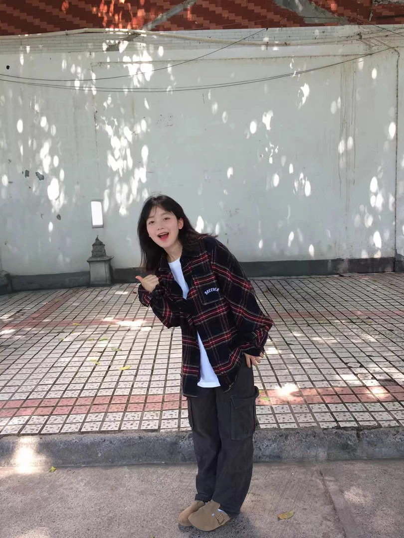 薄款磨毛防晒长袖衬衫秋季洋气上衣格纹外套百搭休闲春秋韩版