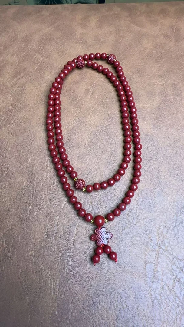 含辰砂工艺品天然朱砂项链 388