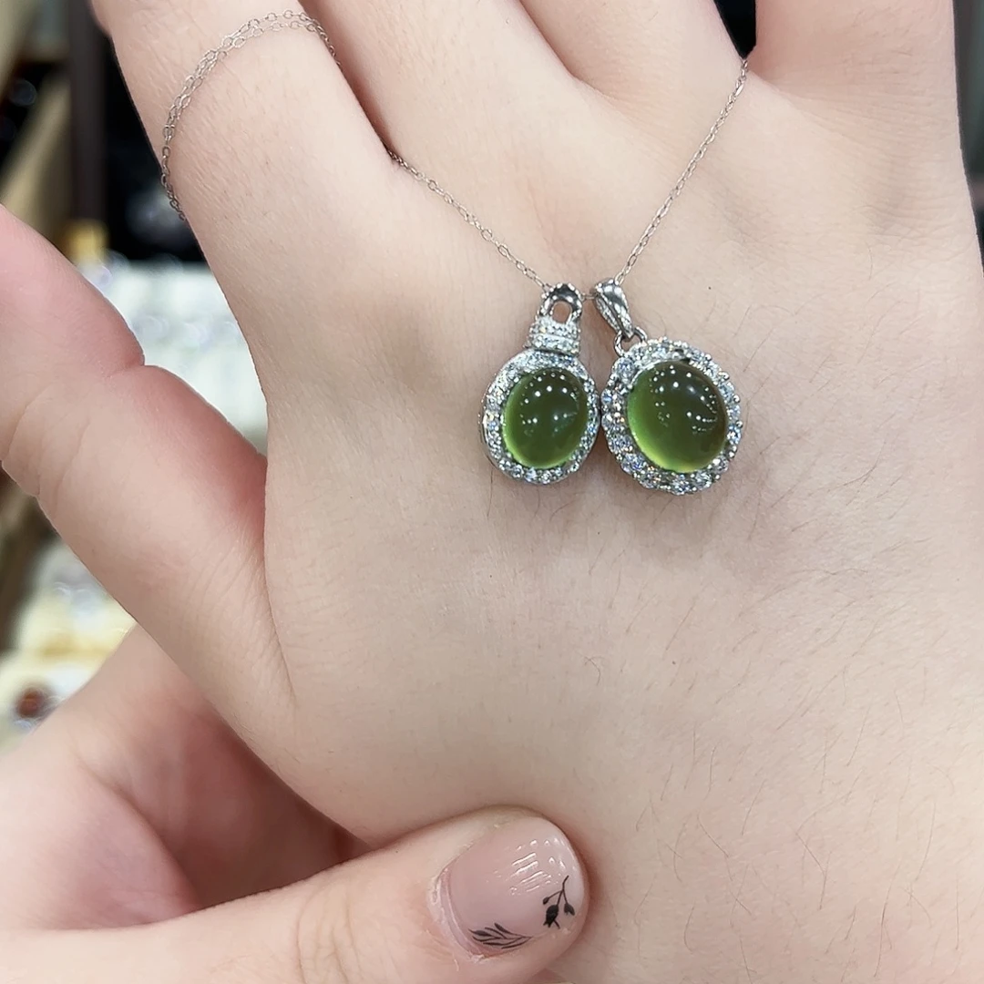 养***多蛇纹石玉银S925镶嵌戒指