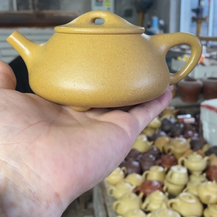 茶壶紫砂景舟满瓢。 黄金段（全手