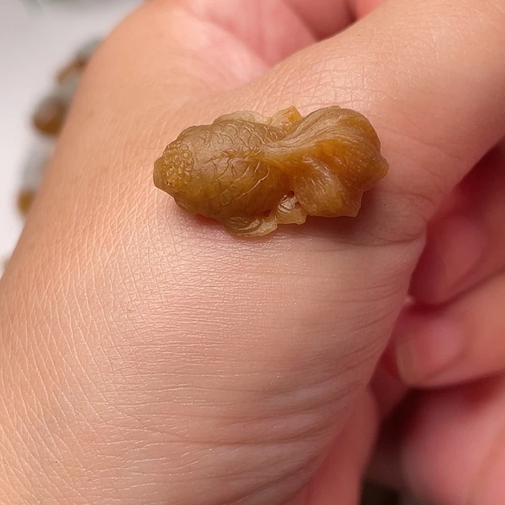 感***6定制翡翠未镶嵌金鱼