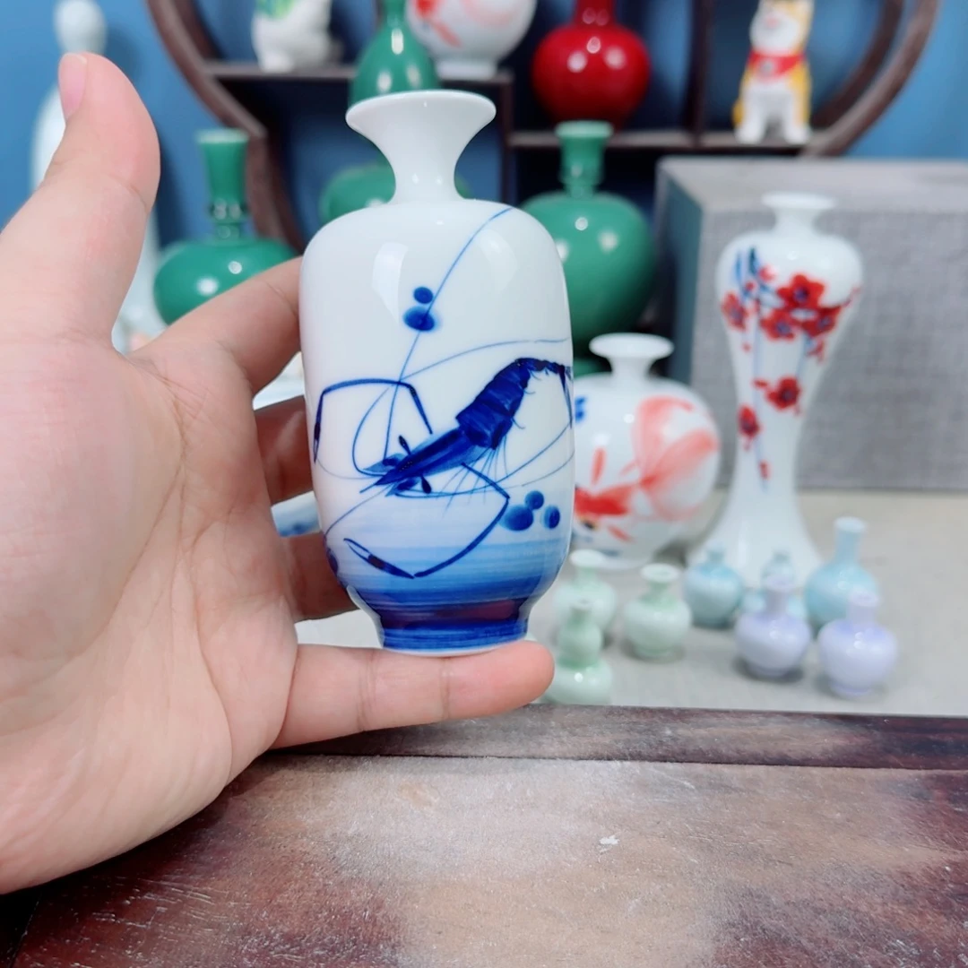 陶瓷手工小花器摆件