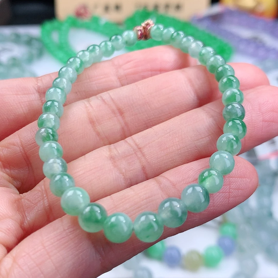 翡翠手链未镶嵌卡5mm