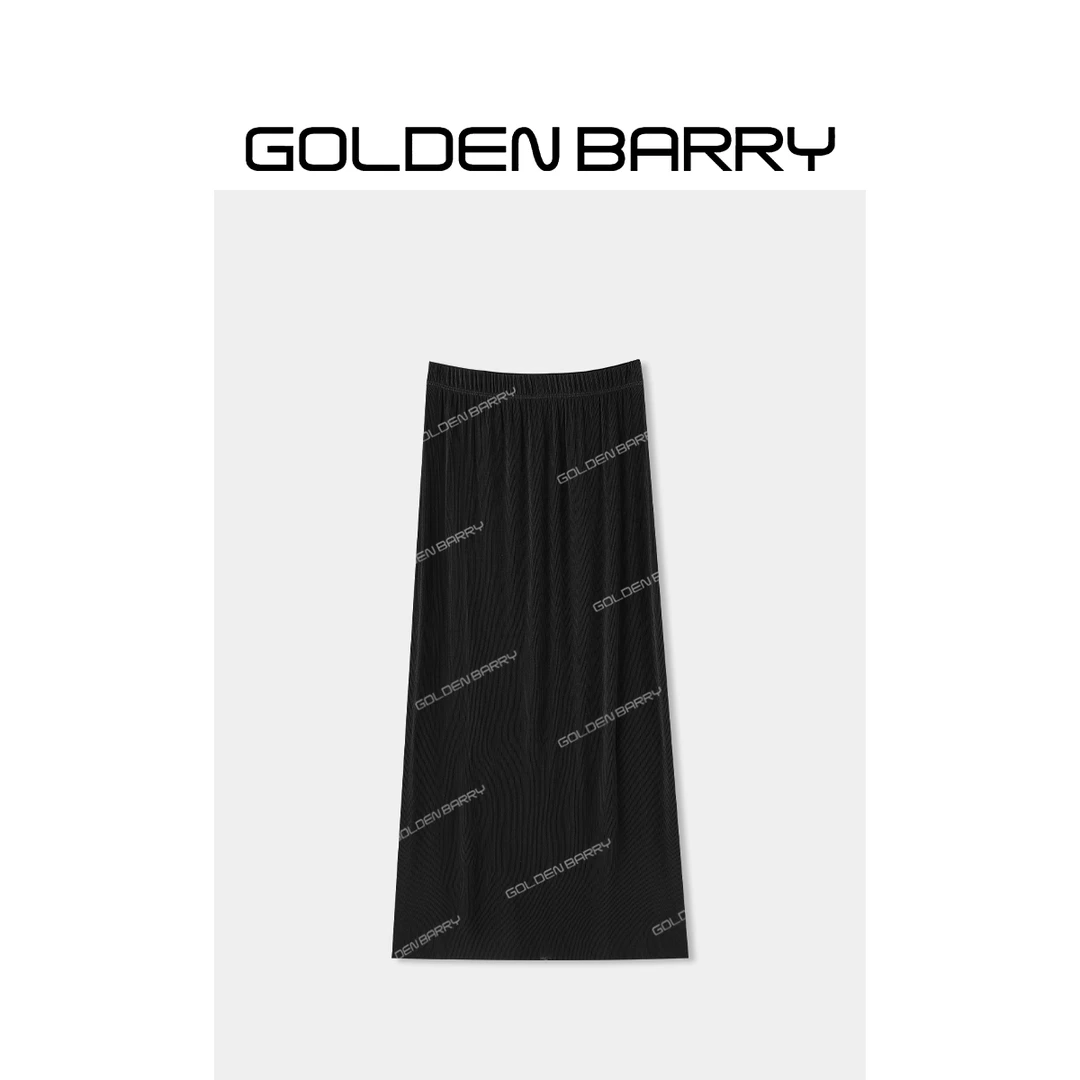 GOLDENBARRY|灵动开衩醋酸半裙310225