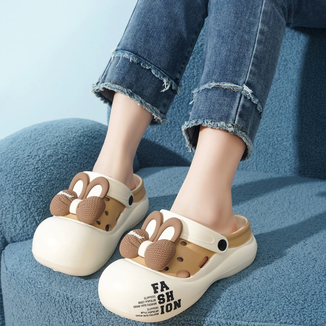 洞洞鞋罗马女鞋厚底可爱夏季外穿拖鞋包头