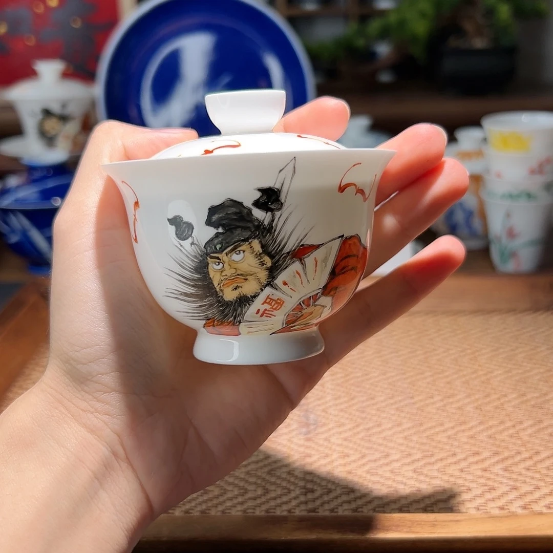 【闪购商品】.***ヅ全品。手绘 盖碗