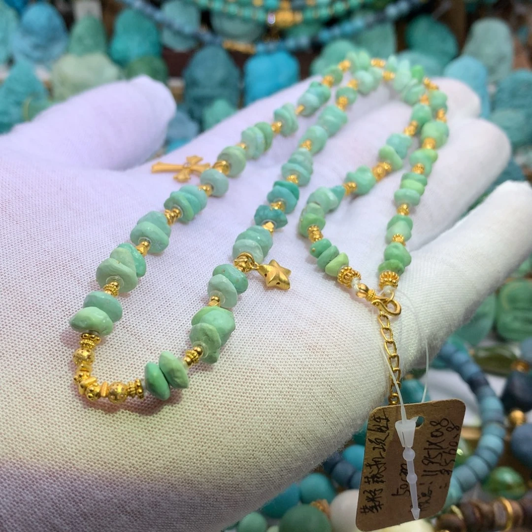 绿松石18K金镶嵌手链