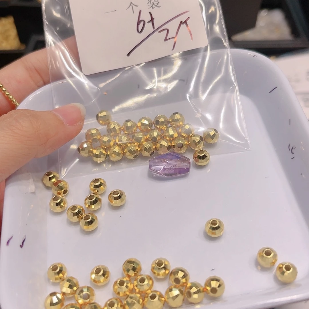 水晶珠宝半成品银S925镀金镶嵌91