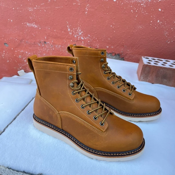 小白鞋阿美卡叽复古风工作鞋英伦风高帮