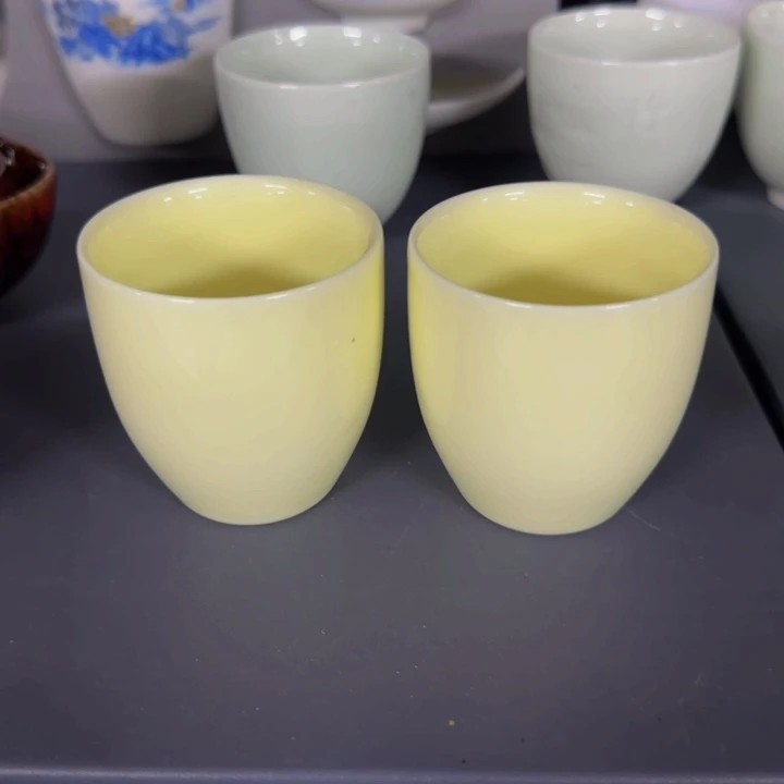 孤品羊脂玉大茶杯水杯两个
