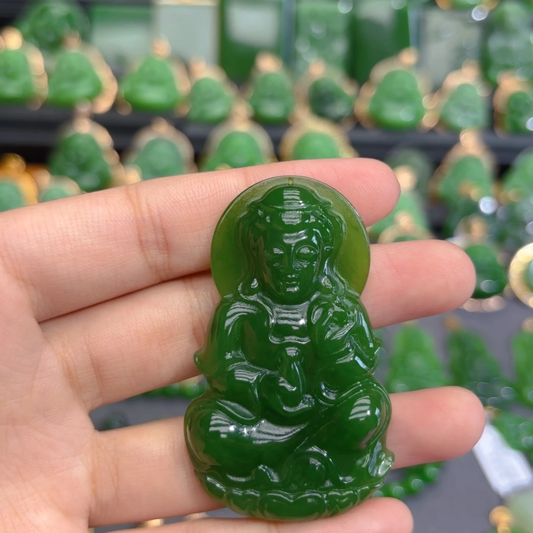 颈饰未镶嵌和田玉（碧玉）编绳