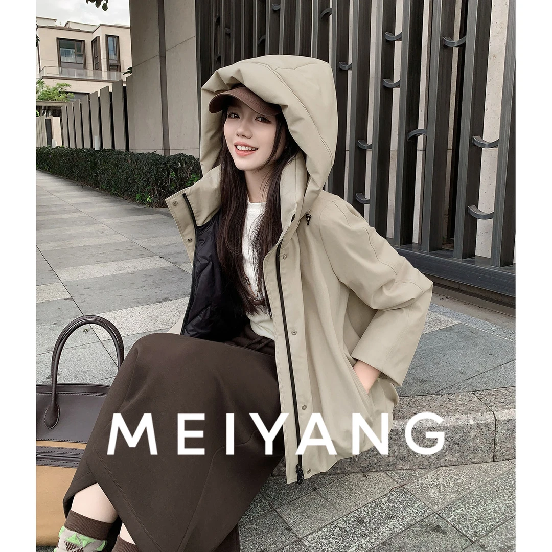 美洋MEIYANG 燕麦酥鹅绒服【商场同款】防泼水抗静电连帽