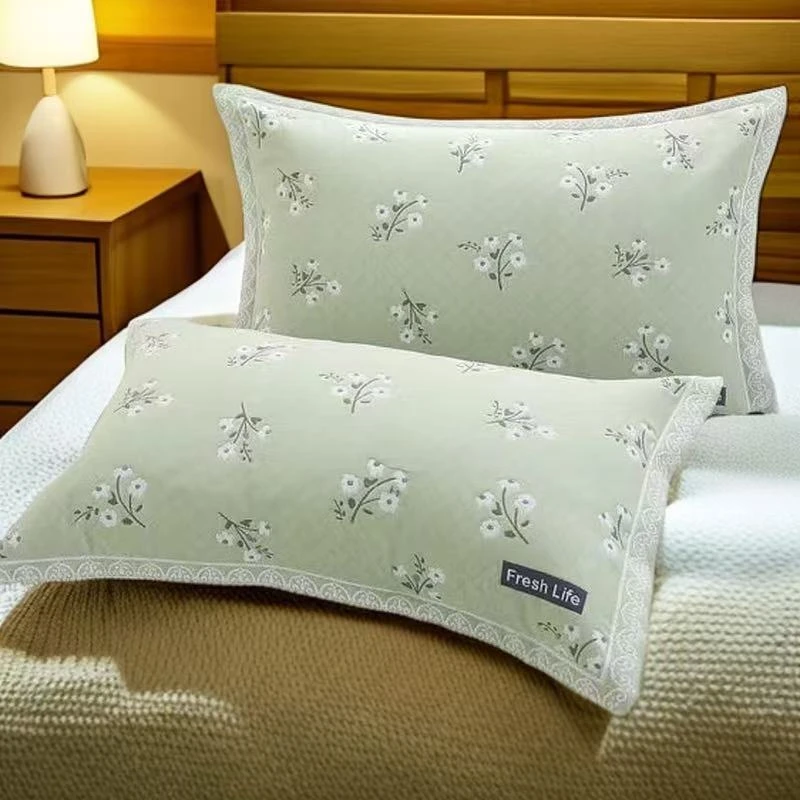 【枕套】2025年新款纱布枕套一对装柔软亲肤透气可拆洗宿舍情侣家用