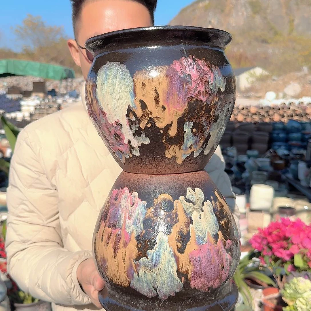 紫砂花盆口20高18（两个花边口茶姐