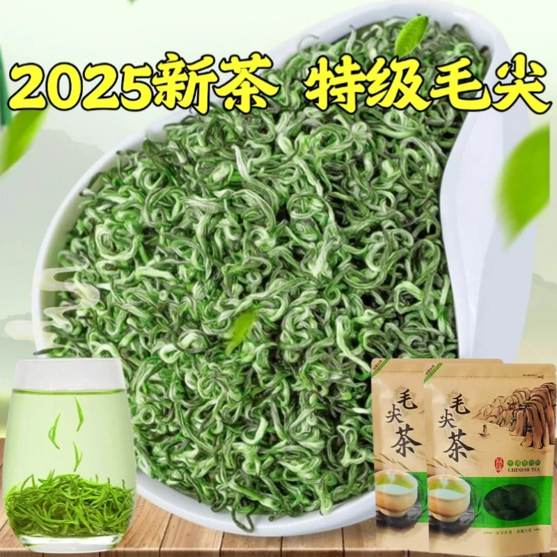 B02特级绿茶毛尖2025新茶明前特级贵州高山云雾春茶嫩芽浓香型散