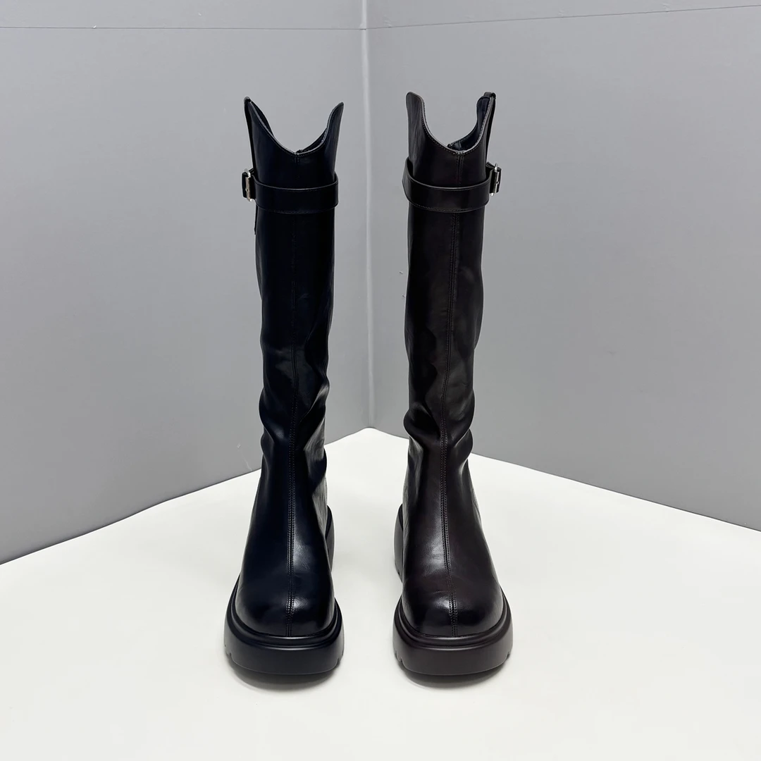 8818秋冬新品超轻厚底显瘦长筒靴骑士靴不过膝百搭