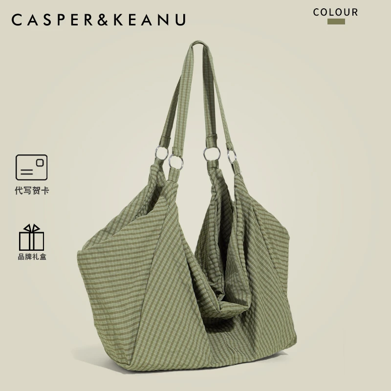 CASPER&KEANU韩版大容量慵懒风托特包女2025新款潮休闲通勤单肩包