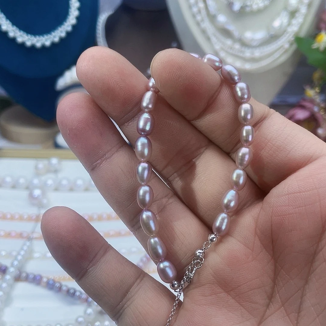 淡水珍珠手链银S925镶嵌
