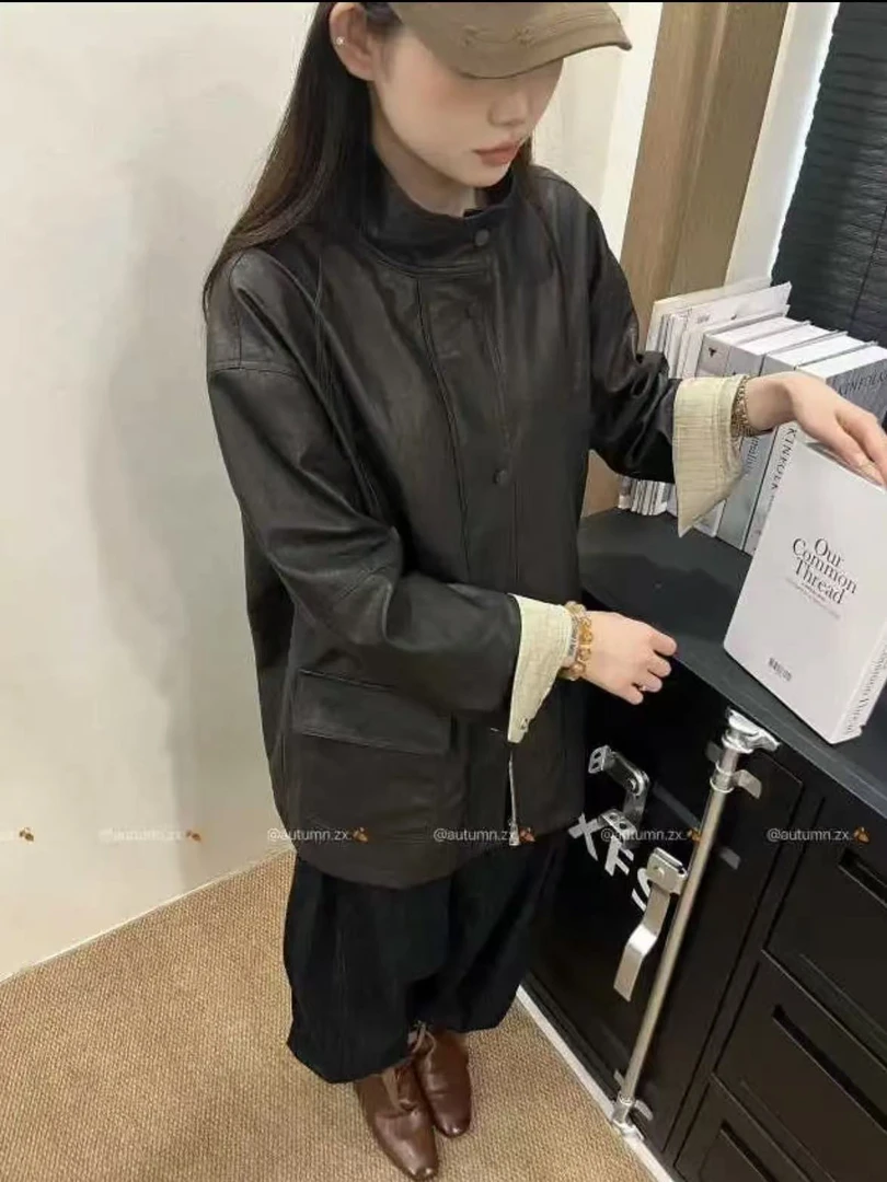 5858-3932秋季皮衣短款外套