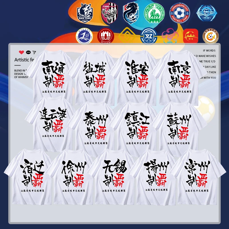 江苏城市足球联赛十三太保2025苏超球迷应援短袖男女夏季百搭T恤