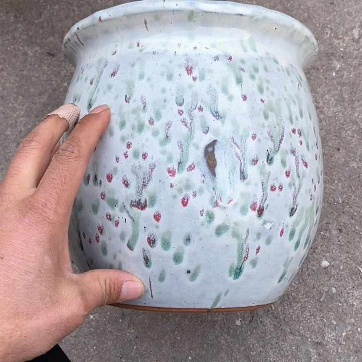 紫砂花盆高20口20瑕疵