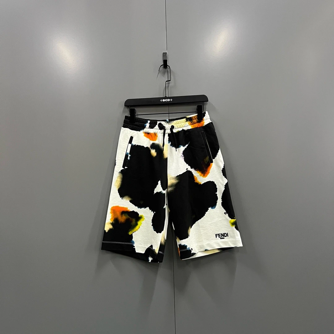 未使用 FENDI/芬迪 楠 童装 扎染logo短裤 12+/019205