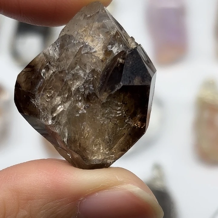 水晶颈饰未镶嵌深茶闪灵钻33mm+