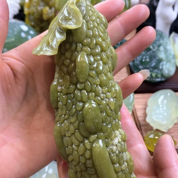 蛇纹石玉未镶嵌手把