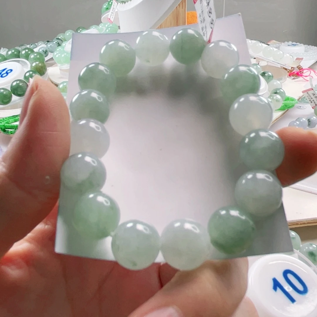 翡翠未镶嵌手链手串12+