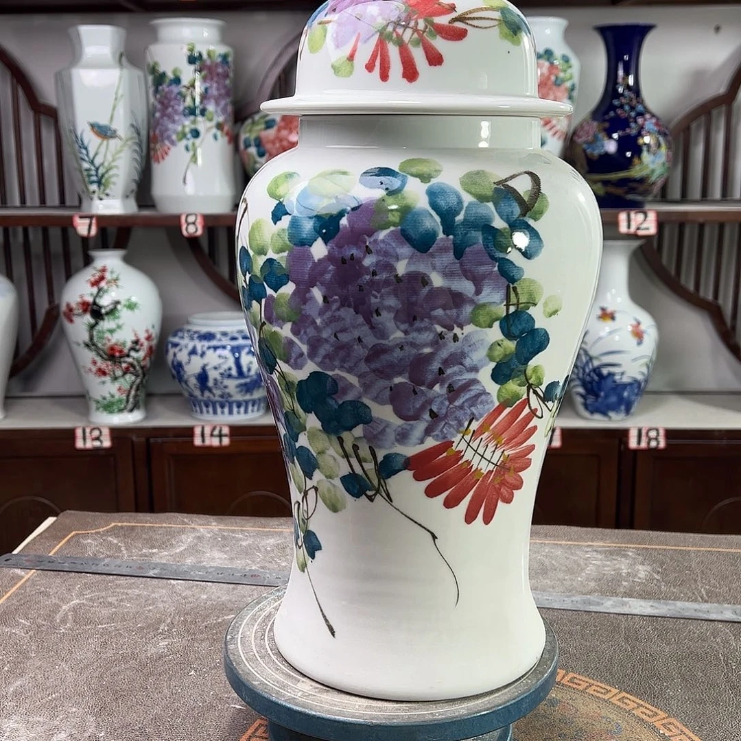 陶摆件景德镇陶瓷将紫