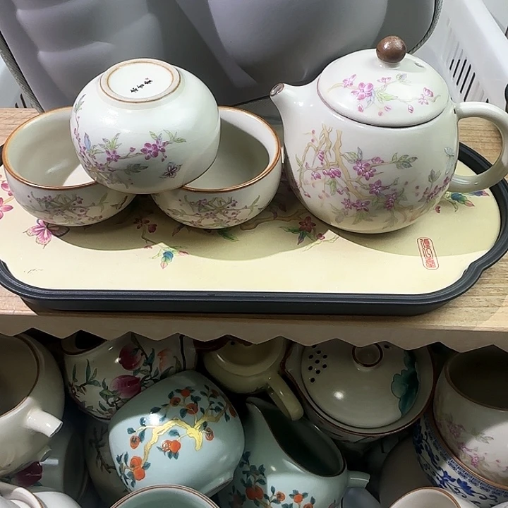 优一堂紫藤龙蛋壶一壶三杯带茶盘带包