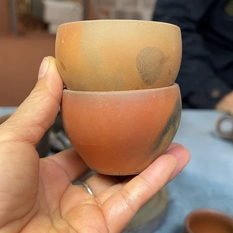 戬谷龙窑柴烧茶杯75